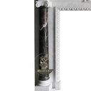 White Marble Fireplace Mantel with Black Marble Column Legs