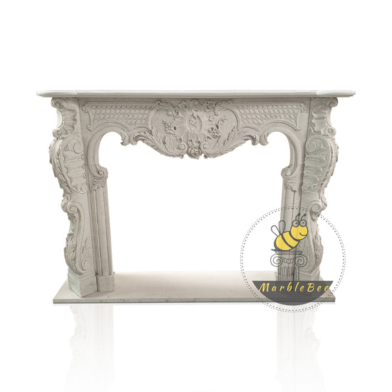 Marble fireplace mantel French style on promotion