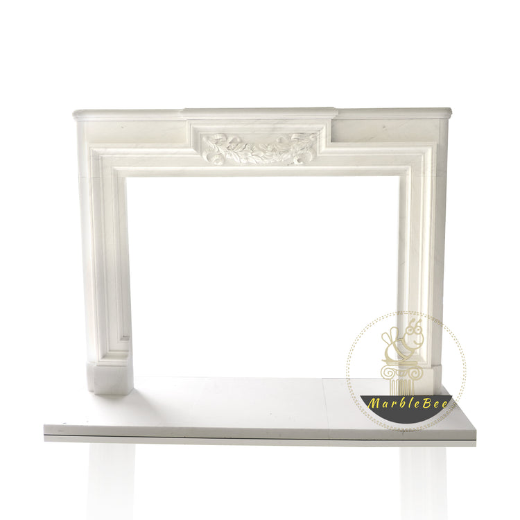 Victorian regency white marble fireplace