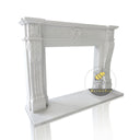 French Vintage Gothic Marble Fireplace Surround