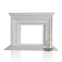 Modern White Marble Fireplace Surround bolection style
