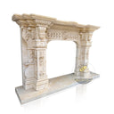 Beige Marble fireplace surround for grand estate