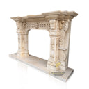 Beige Marble fireplace surround for grand estate