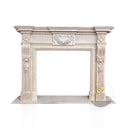 Beige Marble Fireplace Surround