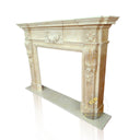 Beige Marble Fireplace Surround