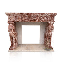 Bright Red Marble Fireplace