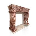 Bright Red Marble Fireplace