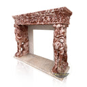 Bright Red Marble Fireplace