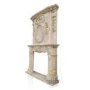 Travertine Tall Fireplace French Style Overmantel