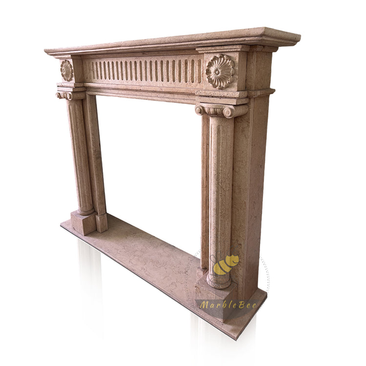 Egyptian Beige Georgian Marble Fireplace