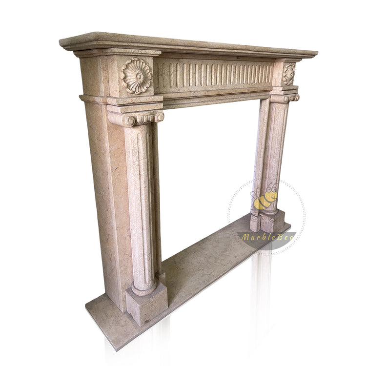 Egyptian Beige Georgian Marble Fireplace