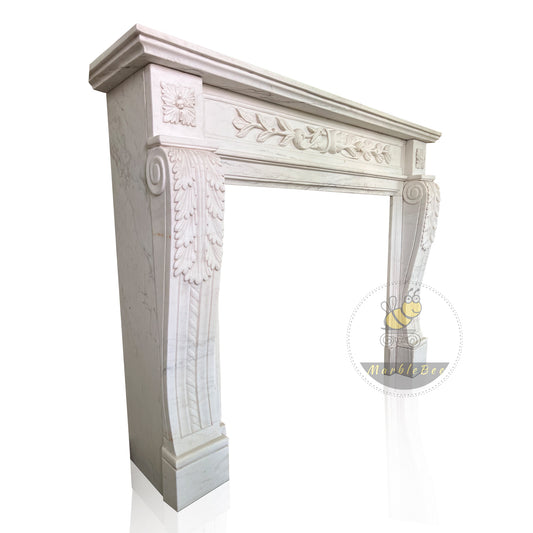 Snow White Marble Fireplace