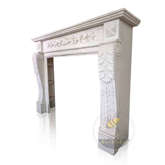 Snow White Marble Fireplace