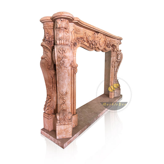 Travertine Marble Mantel