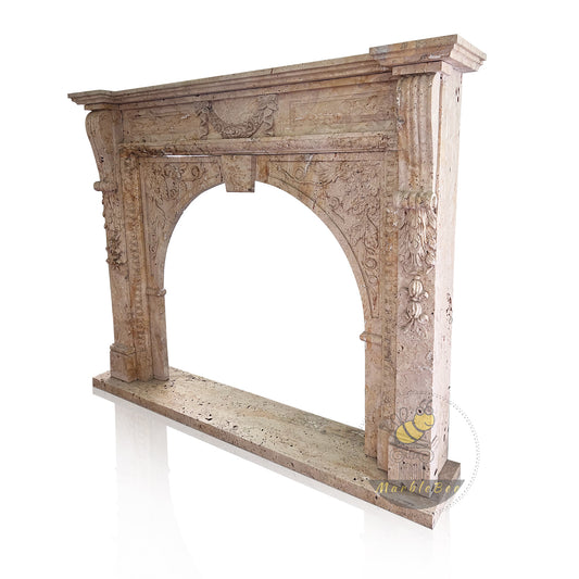 Travertine Fireplace Mantel
