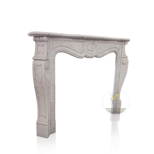 Moon White Marble Hearth