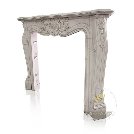 Beige French Marble Mantel