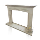 Beige Modern Limestone Fireplace by Marblebee