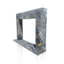 Black Marble fireplace modern fluted design