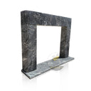 Black Marble fireplace modern fluted design