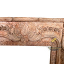 Travertine marble fireplace mantel