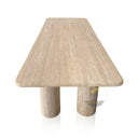 Marble Dining Table Set For 8  Beige Travertine, In Stock with Free delivery