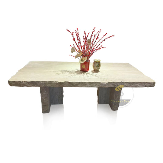 Square Marble Table Beige Travertine In Stock Free Delivery
