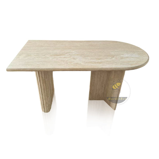 Modern Marble Table Beige Travertine In Stock Free Delivery