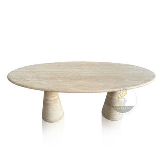 Marble Kitchen Table Beige Travertine In Stock For Sale