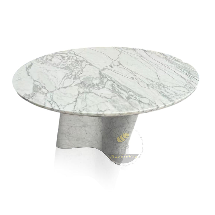 Marble Pedestal Table Carrara In Stock with Free Delivery