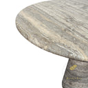 Marble Tulip Table Silver Travertine In Stock with Free Delivery