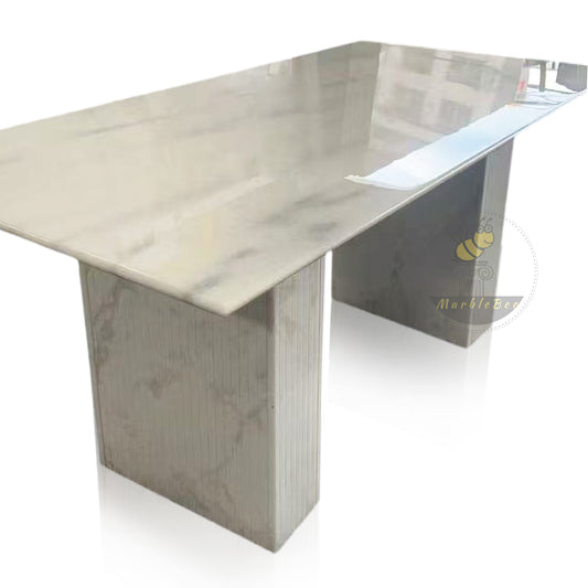 Marble Table Made From White Onyx In Stock with Free Delivery