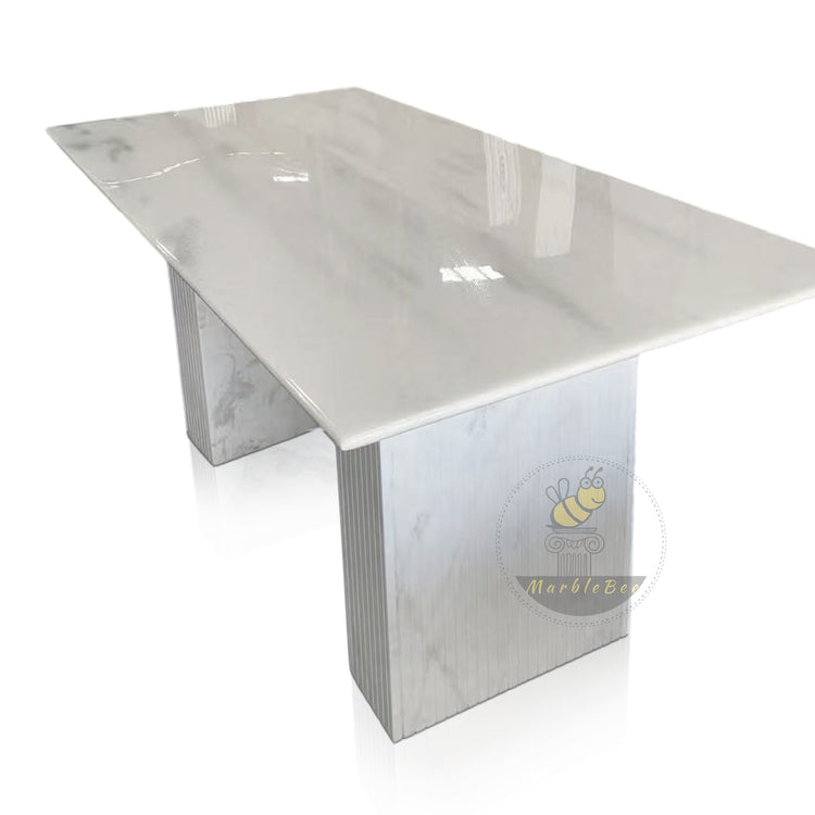 Marble Table Made From White Onyx In Stock with Free Delivery
