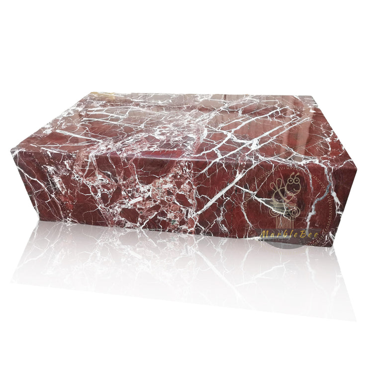 Marble Coffee Table RosoLepanto red marble In Stock with Free Delivery