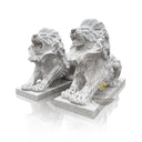 White Marble Large Lion Statues For Sale