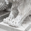 White Marble Large Lion Statues For Sale