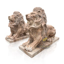 Red Marble Large Lion Statues For Sale