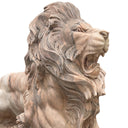 Red Marble Large Lion Statues For Sale