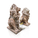 Red Marble Large Outdoor Lion Statues