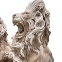 Red Marble Large Outdoor Lion Statues