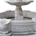 White Marble Bird Bath Fountain