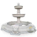 2 Tier Marble Fountain White Marble