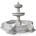 2 Tier Marble Fountain White Marble