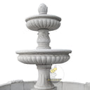 2 Tier Marble Fountain White Marble