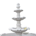 White Marble 3 Tier Water Fountain