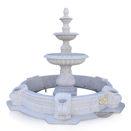 White Marble Water Fountain