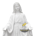 hand carve white outdoor religious marble statue of mother mary