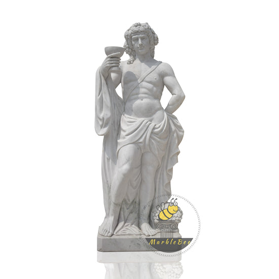 The Wine of God Greek White Marble Goddess Sculpture brings divine elegance to your space