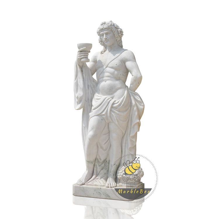 The Wine of God Greek White Marble Goddess Sculpture brings divine elegance to your space