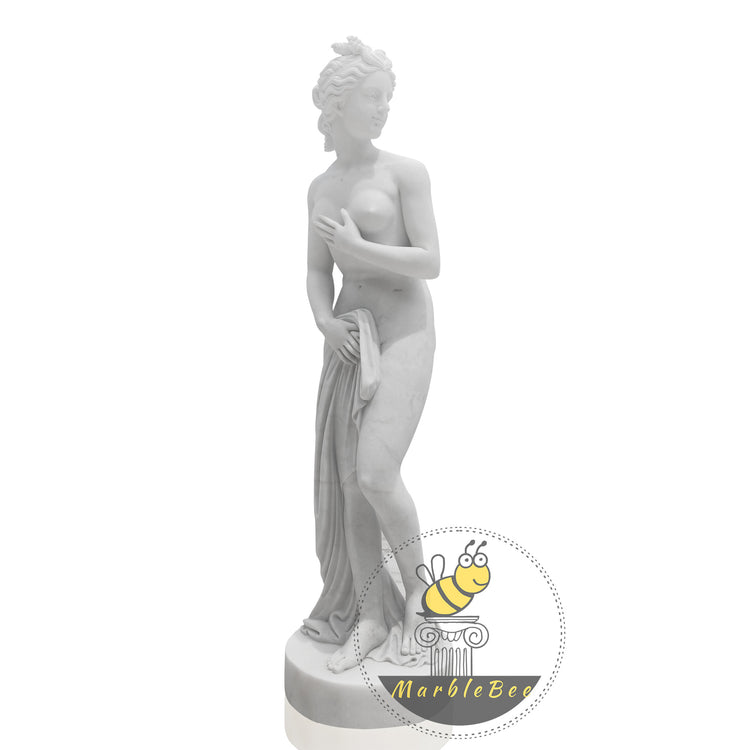 Italian Goddess of Venus White Marble Antonio Canova Statue Timeless Elegance for Your Space